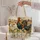 Colorful Rooster and Hen Farmyard Scene for Rustic Country Living and Chicken Lovers Quilted Tote Bag - 5