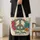 Floral Peace Sign Boho Style for Festivals and Everyday Gifts for Her Quilted Tote Bag - 4