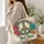 Floral Peace Sign Boho Style for Festivals and Everyday Gifts for Her Quilted Tote Bag - 3