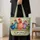 Funny Colorful Chicken Flock for Farmhouse Living and Chicken Lovers Country Style Quilted Tote Bag - 4