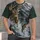 Deer And Bass Wilderness Scene For Fishing And Hunting Adventures All-over Print Unisex T-shirt - 1