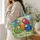 Colorful Sheep and Wildflowers for Summer Market Days and Farm Visits Quilted Tote Bag - 3