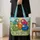 Colorful Sheep and Wildflowers for Summer Market Days and Farm Visits Quilted Tote Bag - 4