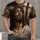 Bearded Biblical Portrait With Thorn Crown And Radiant Cross For Faithful Everyday Wear All-over Print Unisex T-shirt - 1