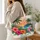 Tropical Sunset Palms And Hibiscus For Island Beach Getaways And Summer Travel Lovers Quilted Tote Bag - 3