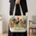 Rooster And Hen Farmyard Scene For Garden Days And Country Gifts For Chicken Lovers Quilted Tote Bag - 4