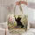 Black Cat and Butterfly Garden Scene for Halloween and Book Lovers Who Adore Nature Quilted Tote Bag - 5