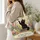 Black Cat and Butterfly Garden Scene for Halloween and Book Lovers Who Adore Nature Quilted Tote Bag - 3