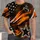 Amber Star And Football Motifs For Game Day Gatherings And Casual Weekend Wear All-over Print Unisex T-shirt - 1