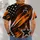 Amber Star And Football Motifs For Game Day Gatherings And Casual Weekend Wear All-over Print Unisex T-shirt - 4