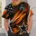 Amber Star And Football Motifs For Game Day Gatherings And Casual Weekend Wear All-over Print Unisex T-shirt - 6