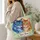 Colorful Twin Cat Portrait for Pet Lovers, Cat Moms, and Birthday Gift Celebrations Quilted Tote Bag - 3
