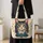 Colorful Mosaic Cat Portrait for Everyday Pet Lover Style and Gifts for Cat Moms Quilted Tote Bag - 4