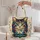 Colorful Mosaic Cat Portrait for Everyday Pet Lover Style and Gifts for Cat Moms Quilted Tote Bag - 5