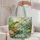 Green Frog And Dragonfly Pond Garden Gift For Nature Lovers Quilted Tote Bag - 5