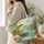 Green Frog And Dragonfly Pond Garden Gift For Nature Lovers Quilted Tote Bag - 3