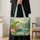 Green Frog And Dragonfly Pond Garden Gift For Nature Lovers Quilted Tote Bag - 4