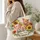 Three Pink Piglets Among Sunflowers for Garden Lovers and Birthday Gifting Quilted Tote Bag - 3