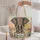 Ornate Elephant Among Wildflowers for Bohemian Summer Celebrations and Nature Lovers Quilted Tote Bag - 5