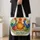 Colorful Funny Chicken Hen Gift for Farmhouse Kitchen Days and Backyard Chicken Lovers Quilted Tote Bag - 4