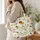 Ladybug Daisy Garden Blooms for Springtime Outings, Gardeners and Nature Lovers Quilted Tote Bag - 3