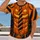 Pumpkin Muscle Suit with Bat Accents for Halloween Parties and Cosplay Enthusiasts All-over Print Unisex T-shirt - 2