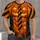 Pumpkin Muscle Suit with Bat Accents for Halloween Parties and Cosplay Enthusiasts All-over Print Unisex T-shirt - 1