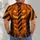 Pumpkin Muscle Suit with Bat Accents for Halloween Parties and Cosplay Enthusiasts All-over Print Unisex T-shirt - 4