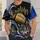 Gold Football and Wolf Motifs for Game Day Spirit and Dedicated Fans All-over Print Unisex T-shirt - 6
