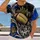 Gold Football and Wolf Motifs for Game Day Spirit and Dedicated Fans All-over Print Unisex T-shirt - 2