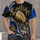 Gold Football and Wolf Motifs for Game Day Spirit and Dedicated Fans All-over Print Unisex T-shirt - 1