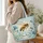 Honeybee And Blue Wildflowers For Breezy Summer Days And Nature-Loving Gift Givers Quilted Tote Bag - 3