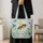 Honeybee And Blue Wildflowers For Breezy Summer Days And Nature-Loving Gift Givers Quilted Tote Bag - 4