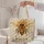 Art Deco Honeybee And Burnt Orange Accents For Nature Lovers And Spring Gifting Quilted Tote Bag - 5