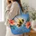 Vibrant Bumblebee and Tropical Flowers for Garden Lovers and Nature-Loving Women Quilted Tote Bag - 3