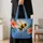 Vibrant Bumblebee and Tropical Flowers for Garden Lovers and Nature-Loving Women Quilted Tote Bag - 4
