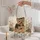 Yorkshire Terrier with Blue Bow for Reading Nooks and Dog Moms, Thoughtful Gift Idea Quilted Tote Bag - 5