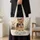 Yorkshire Terrier with Blue Bow for Reading Nooks and Dog Moms, Thoughtful Gift Idea Quilted Tote Bag - 4