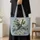 Praying Mantis Botanical Motif for Dark Academia Style and Nature Lover Gifts Quilted Tote Bag - 4