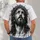 Jesus Thorn-Crown Portrait for Church Worship and Everyday Christian Faith for Men All-over Print Unisex T-shirt - 4