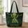 Praying Mantis With Botanical Vines for Whimsigoth Nature Lovers and Garden Enthusiasts Quilted Tote Bag - 1