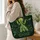 Praying Mantis With Botanical Vines for Whimsigoth Nature Lovers and Garden Enthusiasts Quilted Tote Bag - 3