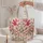 Pink Axolotl Pair With Floral Details for Cottagecore Nature Lovers Quilted Tote Bag - 5