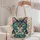 Colorful Folk Art Cat Face for Cozy Cat Lover Gifts and Everyday Errands Quilted Tote Bag - 5