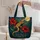 Celestial Salamander with Crimson Blooms for Whimsigoth Nature Lovers Cottagecore Quilted Tote Bag - 5