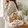 Gingerbread House, Candy Canes And Holly For Cozy Christmas Baking And Holiday Gifting Quilted Tote Bag - 3