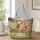 Twin Piglet Meadow Scene for Country Farmhouse Outings and Springtime Gifts for Her Quilted Tote Bag - 1