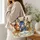Colorful Donkey and Wildflowers for Farm Days, Garden Strolls and Donkey Lovers Gift Quilted Tote Bag - 3