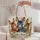 Colorful Donkey and Wildflowers for Farm Days, Garden Strolls and Donkey Lovers Gift Quilted Tote Bag - 5