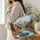 Mountain Cabin River Landscape for Rustic Autumn Escapes and Nature Lovers Quilted Tote Bag - 3